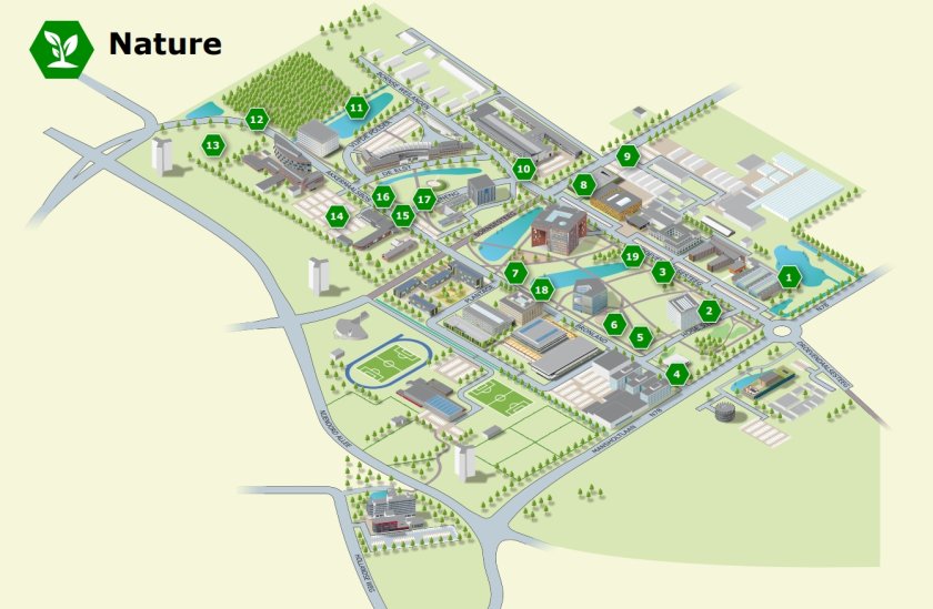 Wageningen University & Research campus map Wageningen University & Research campus map